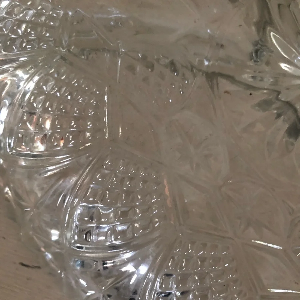 Vintage Silver & Glass Divided Dish Serving Platter